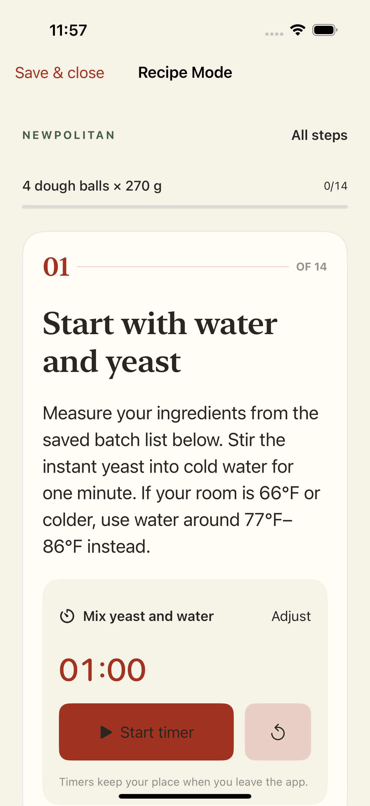Bytes Pizza guided Recipe Mode